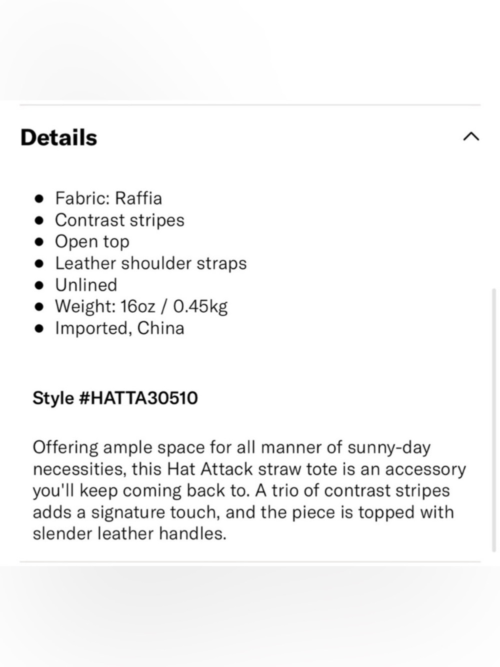 Hat Attack Luxe Stripe Tote 100% Raffia Natural/Black LARGE Summer Beach Boho - Picture 3 of 12